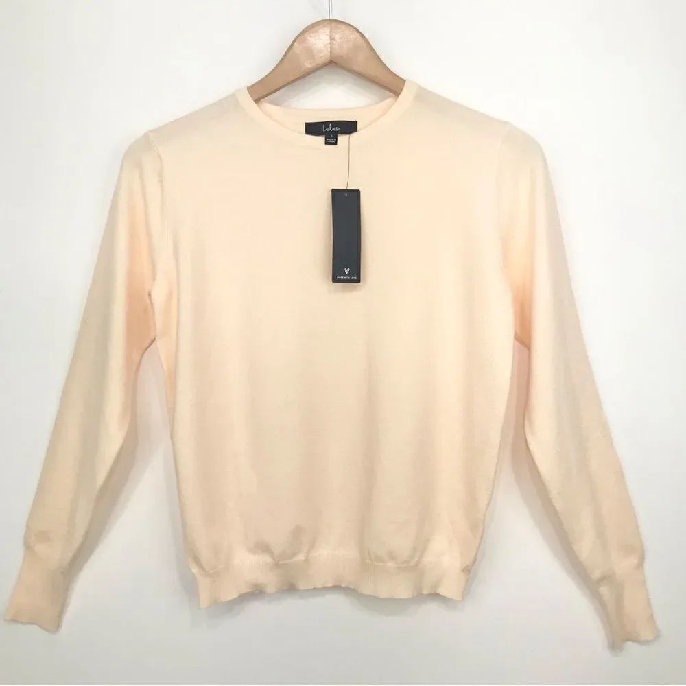 Lulus Cream Classic Crew Neck Sweater